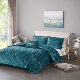 Full/Queen Velvet Duvet Cover Set with Throw Pillow