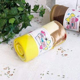 [Yellow Bear] Korean Coral Fleece Mini Baby Throw Blanket (27.6 by 38.6 inches)