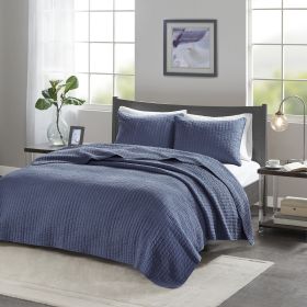 2 Piece Quilt Set Navy Twin/Twin XL