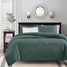 3 Piece Reversible Bedspread Set Balsam Green Queen