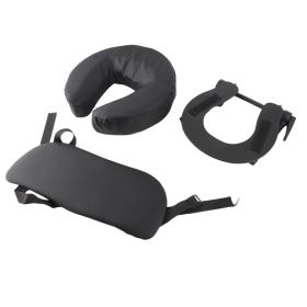 Beauty Bed Headrest Cradle U Shape Adjustable Folding Massage Table Face Cradle Pillow For Beauty Salon Black (Option: Default)
