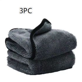 Towel Microfiber Car Beauty Car Towel Not Easy To Shed Hair Thickened Absorbent Seamless Car Cleaning Cloth (Option: 3pc-40X40CM)