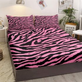 Leopard Print Fitted Sheet Women Cheetah Print Bed Sheet Set Ultra Soft Decor Africa Animal Wildlife Bed Cover 3Pcs Bedding Sheets (size: Full)