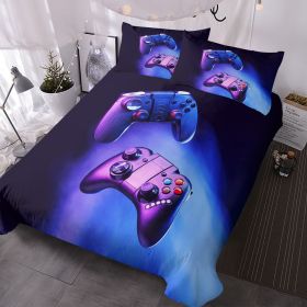 Boys Gamer Duvet Cover Set,Gamepad Bedding Set Kids Young Man Video Games Down Comforter for Teen Child Game Room Decor (size: TWIN)
