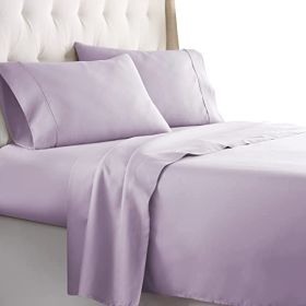 Full Size Sheets Set - Bedding Sheets & Pillowcases w/ 16 inch Deep Pockets - Fade Resistant & Machine Washable - 4 Piece 1800 Series Full Bed Sh (Color: Purple, Piece Type: 4 Piece 1800 Series Full Bed)