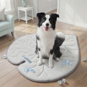 Dog Cooling Mat, Washable Pet Cooling Mat, Medium 35" x 33" Thick & Durable Large Cooling Mat for Dogs (Color: Grey)
