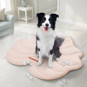 Dog Cooling Mat, Washable Pet Cooling Mat, Medium 35" x 33" Thick & Durable Large Cooling Mat for Dogs (Color: Light Pink)