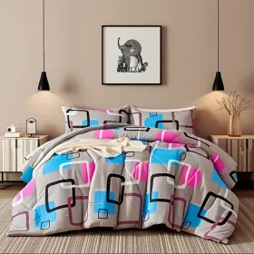 3pieces Comforter set King (Comforter *1+Pillowcase*2) Extremely diverse styles (Style: New geometric)