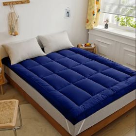 Topper Pad for Mattress King (Color: navy blue)