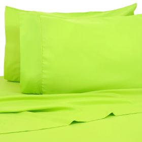 Premier Colorful Bright 4 pc Microfiber Sheet Sets (Color: Lime Green, size: TWIN)
