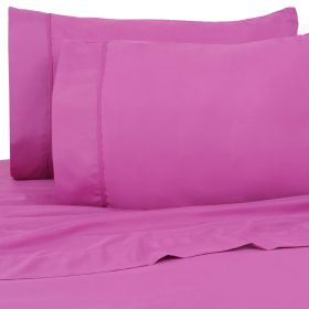 Premier Colorful Bright 4 pc Microfiber Sheet Sets (Color: Hot Purple, size: Full)